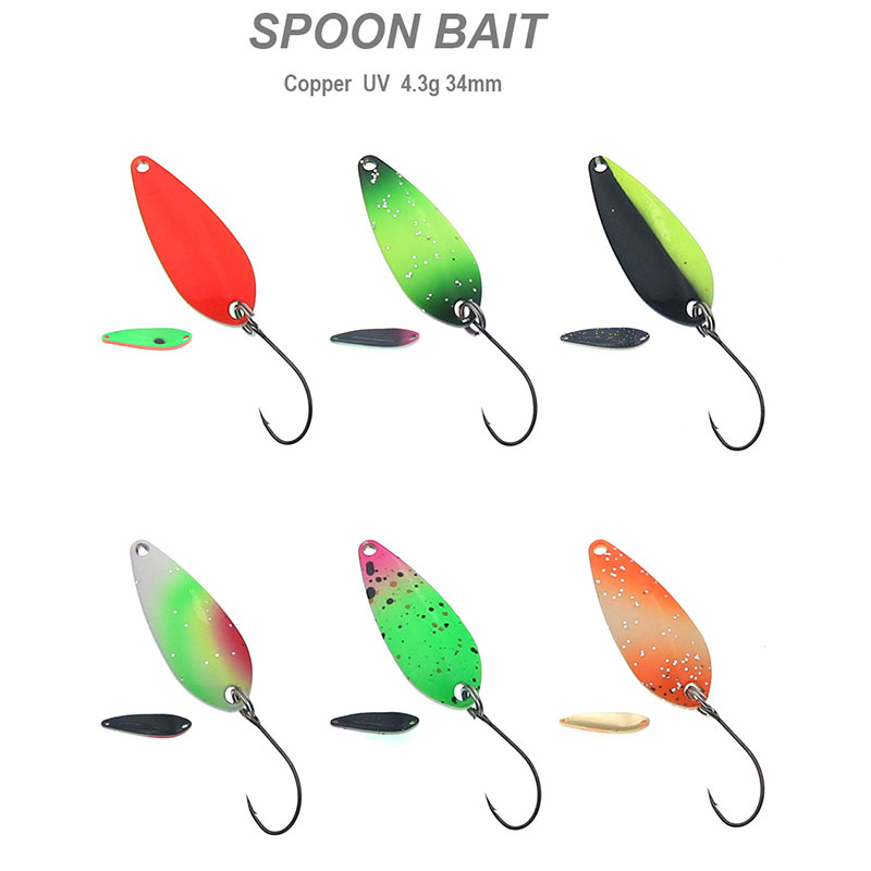 Fishing Spoon 4.3g 34mm UV Col - Fishing Lure Spoon 评论和价格
