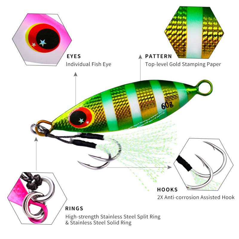 Metal Slow Jig Lure Hard Artif - Fishing Lure Spoon 评论和价格