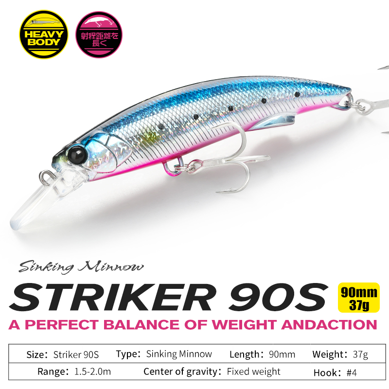 TSURINOYA 90S Heavy Minnow Sin - Fishing Lure Buzzbait 评论和价格
