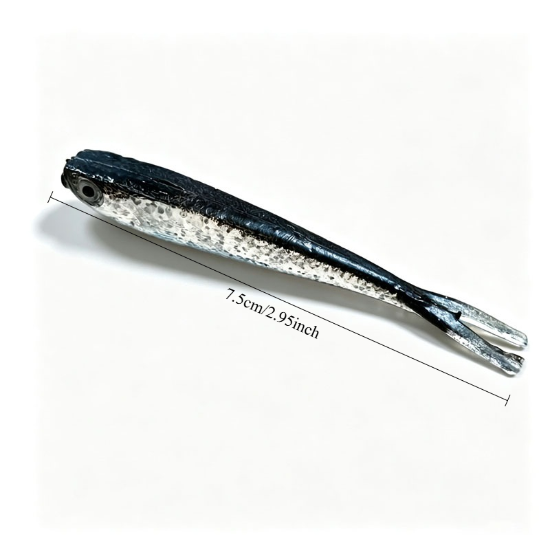 10/20/30Pcs Split Tail Minnow  - Fishing Lure Soft Plastic 评论和价格