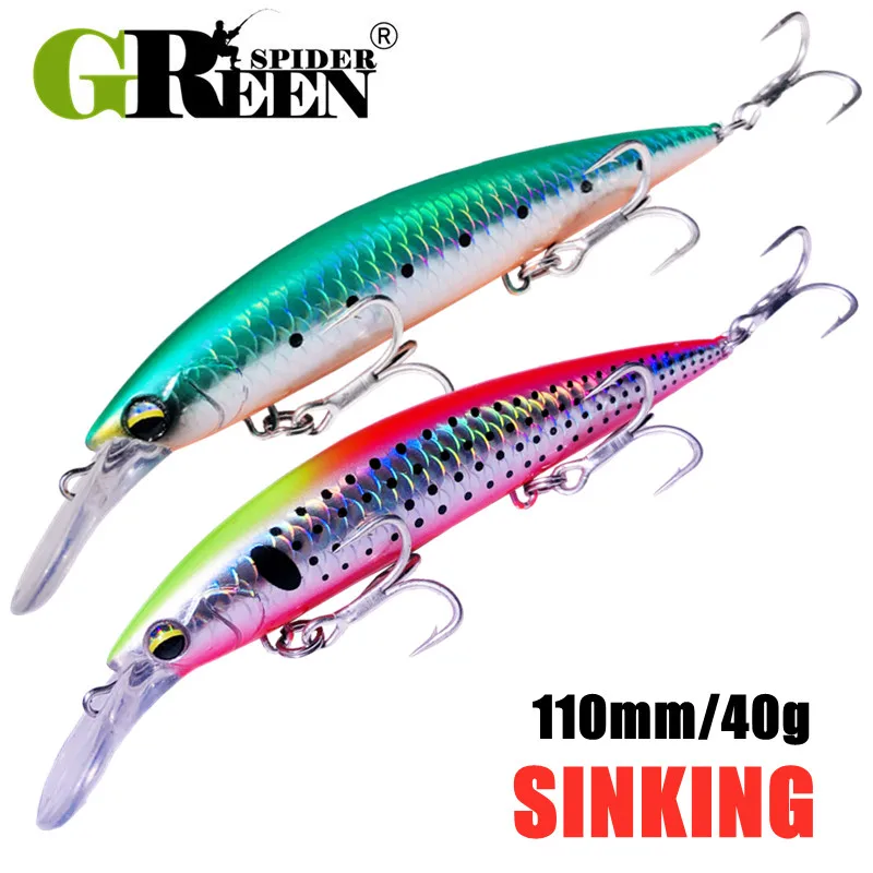 GREENSPIDER Heavy Weight Minno - Fishing Lure Jerkbait 评论和价格