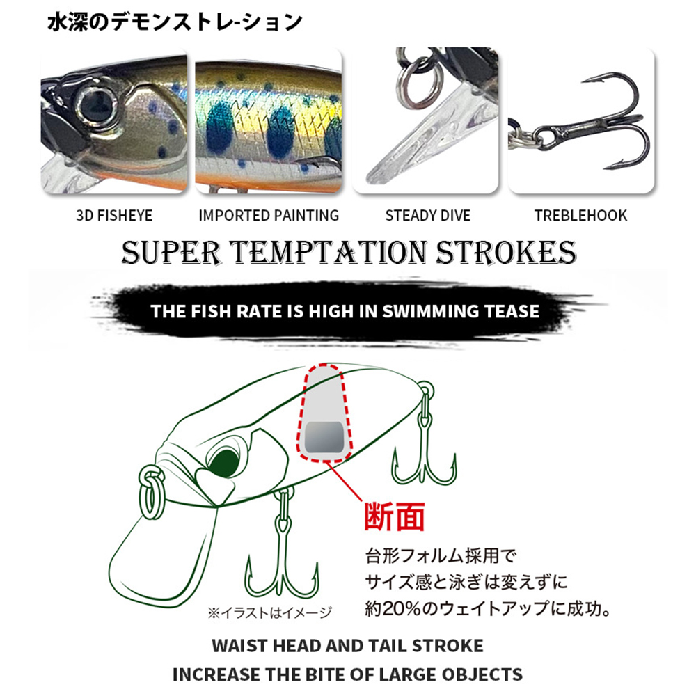 5cm 6g Fishing Lures Sinking M - Fishing Lure Jerkbait 评论和价格